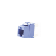 Conector Jack Estilo 110 (de Impacto), Tipo Keystone, Categoría 5e, de 8 Posiciones y 8 Cables, Color Azul