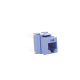 Conector Jack Estilo 110 (de Impacto), Tipo Keystone, Categoría 5e, de 8 Posiciones y 8 Cables, Color Azul