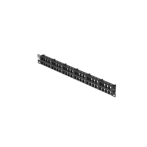 Panel de Parcheo Modular de Alta Densidad, Keystone (Sin Conectores), Identificación con Etiqueta Adhesiva, de 48 Puertos en 1 UR
