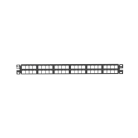 Panel de Parcheo Modular de Alta Densidad, Keystone (Sin Conectores), Identificación con Etiqueta Adhesiva, de 48 Puertos en 1 UR