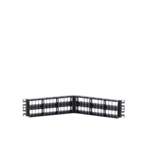 Panel de Parcheo Modular Keystone (Sin Conectores), Angulado, de 48 Puertos, 2UR