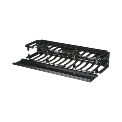 Organizador de Cables Horizontal NetManager de Alta Densidad, Sencillo (Solo Frontal), Para Rack de 19in, 2UR