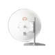 Antena de parabola profunda, blindada, con supresión al ruido de 4 ft, 4.9-6.4 GHz, Ganancia 37 dBi con SLANT de 45 ° y 90 °, ideal para hasta 100 km, Conectores N-hembra, montaje con alineación milimétrica.
