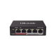 Switch PoE+ / 4 Puertos 10/100 Mbps PoE+ (af / at) / 1 Puerto 10/100 Mbps Uplink / Modo Extendido hasta 250 Metros / 35 Watts Switch PoE+ / 4 Puertos 10/100 Mbps PoE+ (af / at) / 1 Puerto 10/100 Mbps Uplink / Modo Extendido hasta 250 Metros / 35 Watts