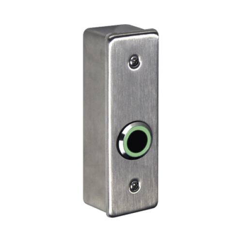 Interruptor IR NoTouch® de Acero Inoxidable, Montaje Delgado, Caja Posterior, ABIERTO   