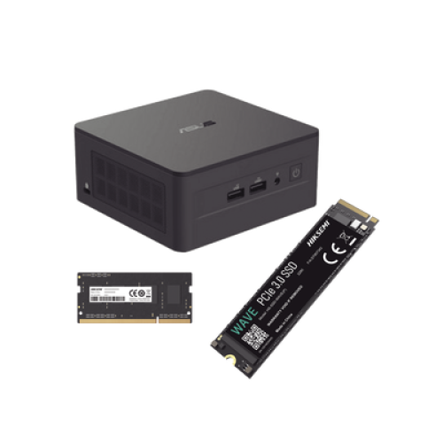 Kit / Mini PC NUC Barebone / Core i5 -1340P (13 Gen) / WiFi 6 y 2.5 GbE / Bluetooth / 16 GB RAM / 512 GB SSD / Sin S.O. / 4 Monitores / Incluye Fuente