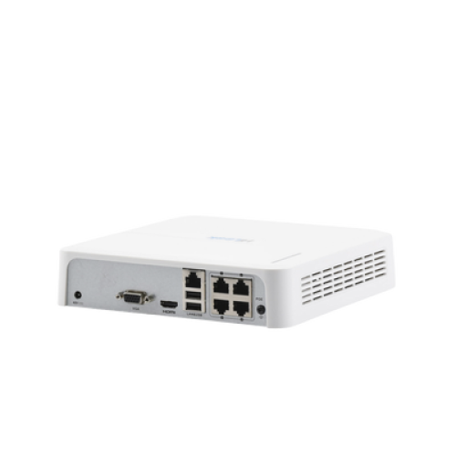 NVR 4 Megapixel (Compatibles con Cámaras AcuSense) / 4 Canales IP / 4 Puertos PoE+ / 1 Bahía de Disco Duro / Salida en Full HD