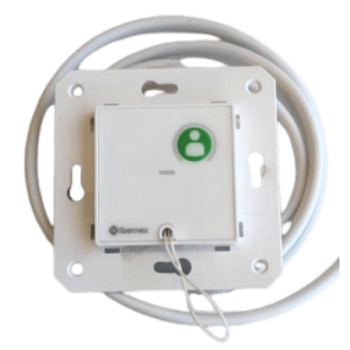 Módulo Asistencial de Empotrar IP67 / Material ABS Antimicrobiano / Botón Cancelación / Indicador Luminoso de Alarma y Presencia / RS485 / Compatible Cajas Europeas y Americanas
