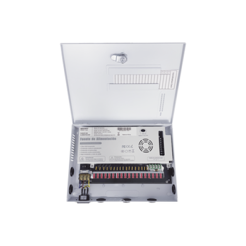 Fuente / 11-15 V / 18 canales / 20 A / Alta tecnología en seguridad / Doble ventilador / Hasta 1.8 Amperes por Salida / Filtro de ruido por canal / Diseño de alta gama.