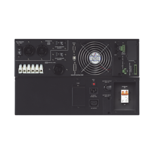 UPS de 10000 VA/9000 W, Online Doble Conversión, 200 - 240 Vac de Entrada, 200 - 240 Vac de Salida, Terminal Hardwired, Onda Senoidal Pura, Torre o Rack de 6 UR, Con 3 Tomas NEMA L6-30R