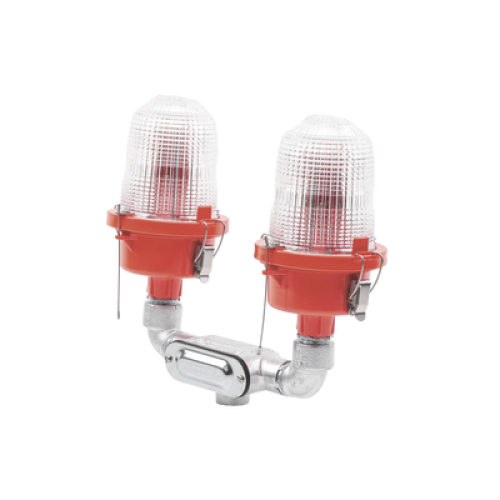 Lámpara de Obstrucción Roja Certificada/ Luz Fija Tipo L-810 Doble LED/ 120 - 240 Vca/ Luz Infraroja Lámpara de Obstrucción Roja Certificada/ Luz Fija Tipo L-810 Doble LED/ 120 - 240 Vca/ Luz Infraroja