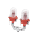 Lámpara de Obstrucción Roja Certificada/ Luz Fija Tipo L-810 Doble LED/ 120 - 240 Vca/ Luz Infraroja Lámpara de Obstrucción Roja Certificada/ Luz Fija Tipo L-810 Doble LED/ 120 - 240 Vca/ Luz Infraroja