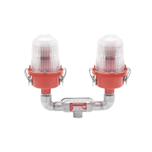 Lámpara de Obstrucción Roja Certificada/ Luz Fija Tipo L-810 Doble LED/ 120 - 240 Vca/ Luz Infraroja Lámpara de Obstrucción Roja Certificada/ Luz Fija Tipo L-810 Doble LED/ 120 - 240 Vca/ Luz Infraroja