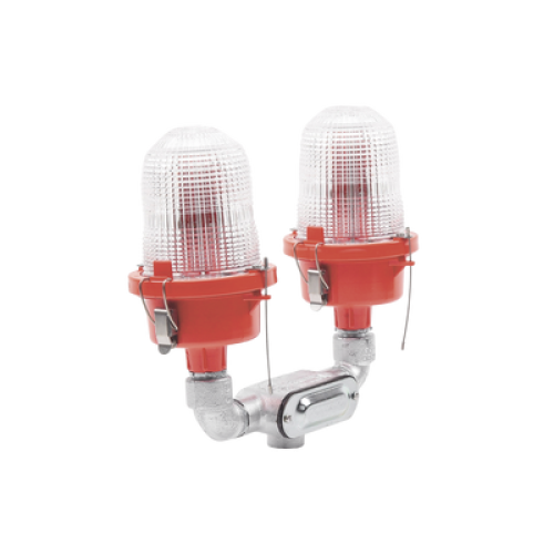 Lámpara de Obstrucción Roja Certificada/ Luz Fija Tipo L-810 Doble LED/ 120 - 240 Vca/ Luz Infraroja Lámpara de Obstrucción Roja Certificada/ Luz Fija Tipo L-810 Doble LED/ 120 - 240 Vca/ Luz Infraroja