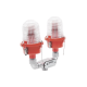 Lámpara de Obstrucción Roja Certificada/ Luz Fija Tipo L-810 Doble LED/ 120 - 240 Vca/ Luz Infraroja Lámpara de Obstrucción Roja Certificada/ Luz Fija Tipo L-810 Doble LED/ 120 - 240 Vca/ Luz Infraroja
