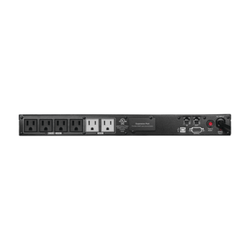 UPS de 1000 VA/600 W, Topología Línea Interactiva, Entrada 120 Vca NEMA 5-15P, Tipo Rack 1 UR, Con 6 Tomas NEMA 5-15R