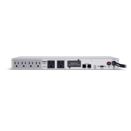 UPS de 1000 VA/600 W, Topología Línea Interactiva, Entrada 120 Vca NEMA 5-15P, Tipo Rack 1 UR, Con 6 Tomas NEMA 5-15R