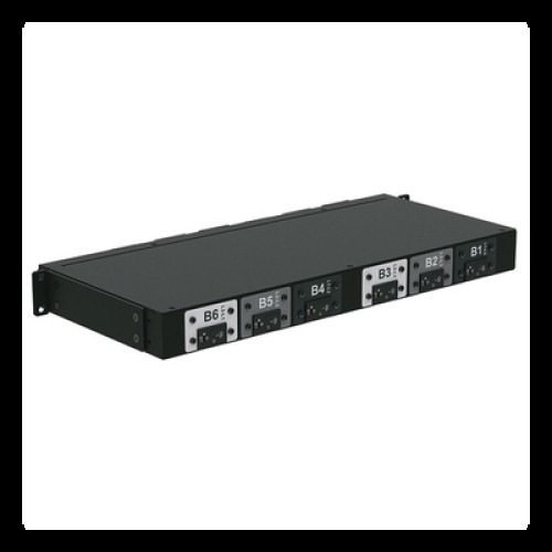PDU Básico para Distribución de Energía, Plug de Entrada Trifásico CS8365C, Con 6 Contactos C19, Instalación Horizontal de 19in, 1UR, 50 Amp, 208 Vca PDU Básico para Distribución de Energía, Plug de Entrada Trifásico CS8365C, Con 6 Contactos C19, Instalación Horizontal de 19in, 1UR, 50 Amp, 208 Vca