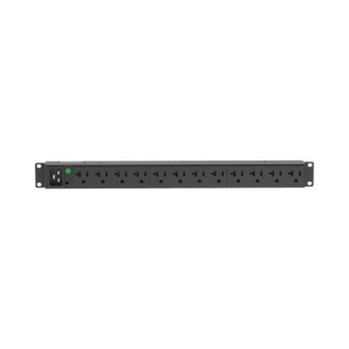 PDU Básico para Distribución de Energía, Enchufe de Entrada NEMA L5-20P, Con 12 Contactos NEMA 5-20R, Instalación Horizontal de 19in, 1UR, 20 Amp, 120 Vca
