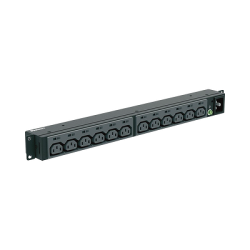 PDU Básico para Distribución de Energía, Enchufe de Entrada NEMA L6-20P, Con 13 Contactos C13, Instalación Horizontal de 19in, 1UR, 20 Amp, 220 Vca