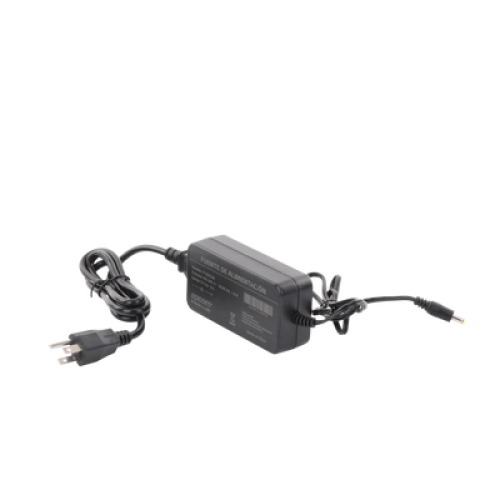 Fuente de poder con Cables de Extensión para Mayor Alcance 12 Vcc / 5 Amperes / Profesional / 0.5 metros a la toma de alimentación / 0.5 metros a la conexión del dispositivo