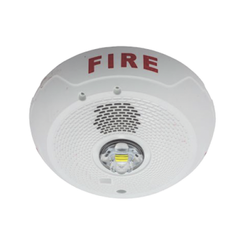 Sirena con Lámpara LED Estroboscópica, Montaje en Techo, Nivel de Candelas Seleccionable, Color blanco , Nuevo Diseño Moderno y Elegante y Menor Consumo de Corriente 