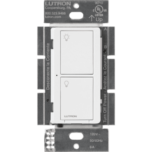 (Caseta Wireless) Interruptor Inteligente On/Off, No requiere cable neutro. 5A /120-277V