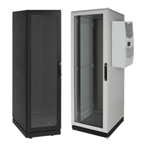 Gabinete de Telecomunicaciones ProLine V/D, 700 mm de Ancho, 800 mm de Profundidad, Compatible Con Aire Acondicionado Tipo G28, 42 UR, Color Negro