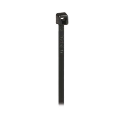 Cincho de Nylon 6.6 de Bloqueo, 203 mm largo x 2.5mm ancho, Color Negro, Exterior Resistente a Rayos UV, Paquete de 1000pz