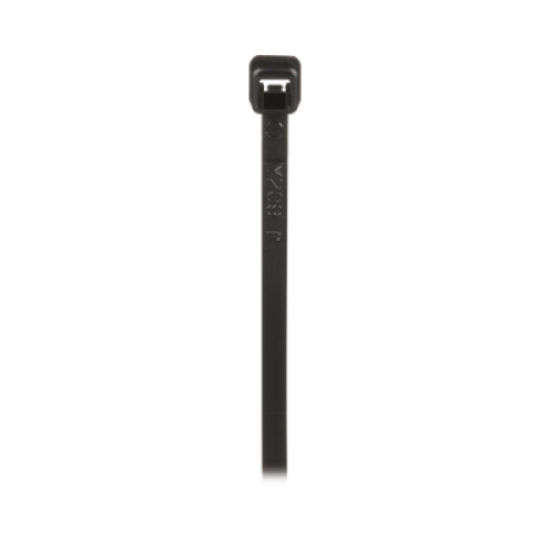 Cincho de Nylon 6.6 de Bloqueo, 203 mm largo x 2.5mm ancho, Color Negro, Exterior Resistente a Rayos UV, Paquete de 1000pz