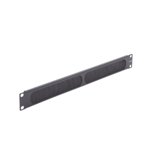 Tapa Ciega para Rack de 19in, Tipo Cepillo de Nylon, para Paso de Cables y Mejor Manejo Térmico, Color Negro, 1UR
