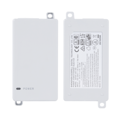 Inyector PoE Pasivo Gigabit de pared para C5x, C5c,  de Mimosa, Voltaje de salida  24Vcc.
