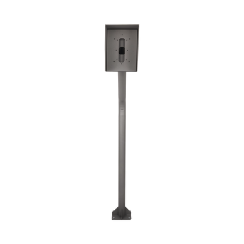 Poste y Cubierta industrial para montaje de Porteros IP Fanvil y Grandstream, altura de 1.2 metros, pintura electrostática color gris.