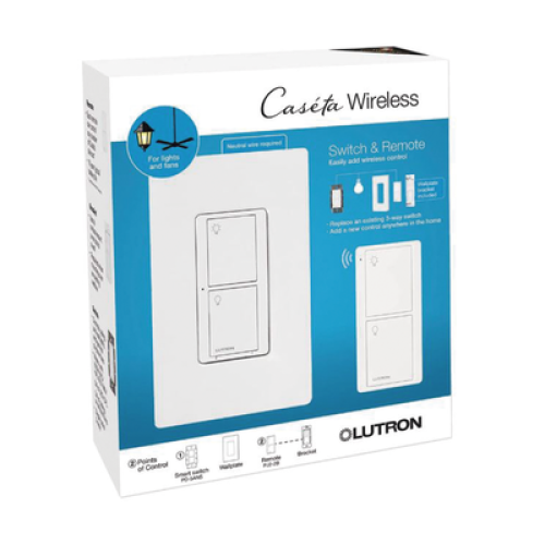  (Caseta Wireless) Kit, Apagador, base para empotrar en pared el control remoto PICO, tapa, ideal para el control de iluminación,.