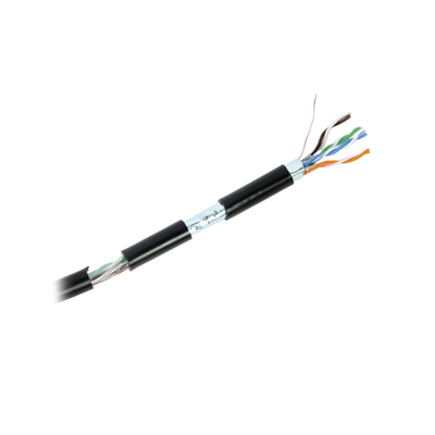 Bobina de Cable de 152 Metros (499 Pies), Cat5e, FTP, Blindado, para Intemperie, Color Negro, UL, Color Negro, para Aplicaciones en Video Vigilancia, Redes de Datos