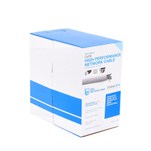 Bobina de Cable de 305 Metros (1000 Pies), Cat5e, 24 AWG, Color Gris, UL, para Aplicaciones en Videovigilancia, Redes de Datos. Uso Interior Bobina de Cable de 305 Metros (1000 Pies), Cat5e, 24 AWG, Color Gris, UL, para Aplicaciones en Videovigilancia, Redes de Datos. Uso Interior