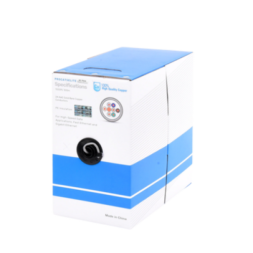Bobina de Cable de 305 Metros (1000 Pies), Cat5e, 24 AWG, Color Gris, UL, para Aplicaciones en Videovigilancia, Redes de Datos. Uso Interior Bobina de Cable de 305 Metros (1000 Pies), Cat5e, 24 AWG, Color Gris, UL, para Aplicaciones en Videovigilancia, Redes de Datos. Uso Interior