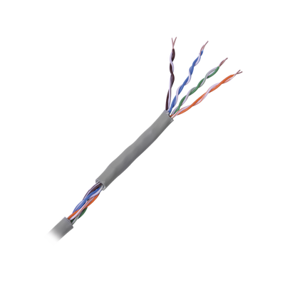 Cable Cat5e de Alto Rendimiento, con Certificaciones ETL, UL, Color Gris, de 100 Metros (328 Pies) para Aplicaciones en CCTV, Redes de Datos. Uso Interior.