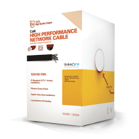 Bobina de Cable de 305 Metros (1000 Pies) Cat6+, CM, Calibre 23 Alto Rendimiento, ETL, UL, Color Azul, Super Flexible, para Aplicaciones de Video Vigilancia, Video HD, y Redes de Datos. Uso Interior.