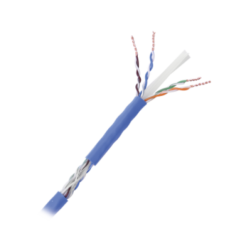 Bobina de 1000 Metros (3280.84 Pies) Cable Cat6+ Calibre 23 Alto Desempeño, ETL, UL, Color Azul, Super Flexible, de 1000 Metros (3280.84 Pies), para Aplicaciones de CCTV, Video HD, y Redes de Datos