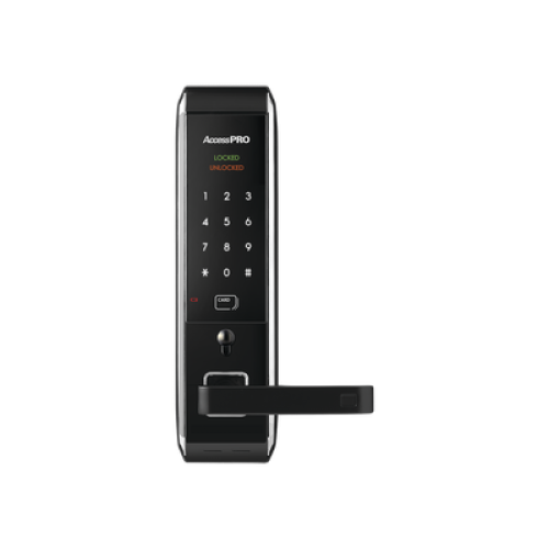 Cerradura inteligente para puertas con doble cerrojo/teclado Touch Screen, Apertura con tarjeta Mifare /Contraseña y Llave de emergencia 