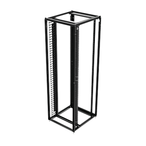 Organizador Vertical de Cables Rack 45 UR / Acero Negro / Sección 95x208 mm / Capacidad 726 Cables / Fijación Flecha 1.75 pulg