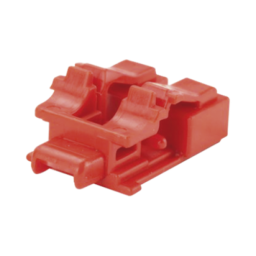 Kit de 10 Dispositivos para Bloquear Puertos de Fibra Óptica LC Duplex, Color Rojo, Incluye Llave de Extracción