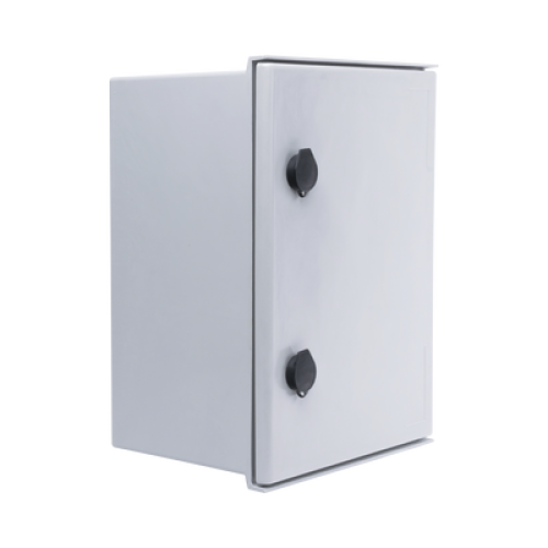 Gabinete de Poliéster IP65 Uso en Intemperie (300 x 400 x 200 mm) con Placa Trasera Interior de Plástico (Incluye Chapa y Llave).