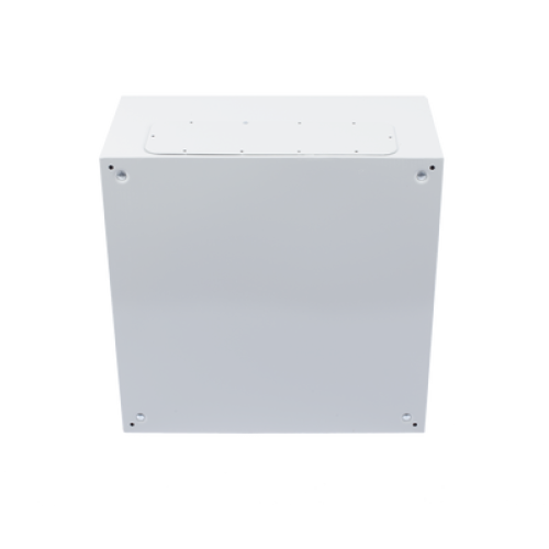 Gabinete de Acero IP66 Uso en Intemperie (600 x 600 x 300 mm) con Placa Trasera Interior Metálica y Compuerta Inferior Atornillable (Incluye Chapa y Llave T).