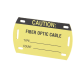 Kit de 5 Etiquetas Autolaminadas para Fibra Óptica, Para Uso Interior/Exterior, Dimensiones de 90.42 x 52.32 mm (3.56 x 2.06 pulgadas), Color Negro con Amarillo