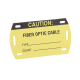 Kit de 5 Etiquetas Autolaminadas para Fibra Óptica, Para Uso Interior/Exterior, Dimensiones de 90.42 x 52.32 mm (3.56 x 2.06 pulgadas), Color Negro con Amarillo
