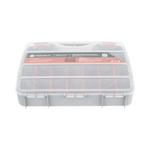 Caja Organizadora con 21 Divisiones Fabricada en Plástico de Alta Resistencia de 38x31x7 cm.