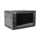 Gabinete PRECISION, Con Puerta de Cristal Templado, de 19in, 6UR, 450mm de Profundidad, Color Negro
