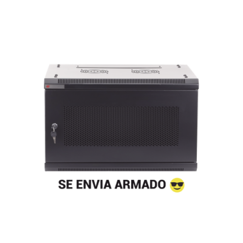 Gabinete PRECISION, Con Puerta de Cristal Templado, de 19in, 9UR, 450mm de Profundidad, Color Negro